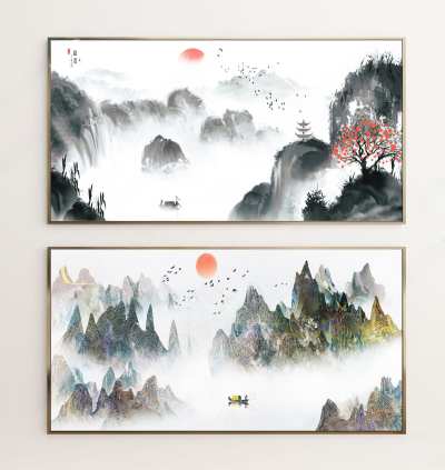 新中式装饰画3D模型下载